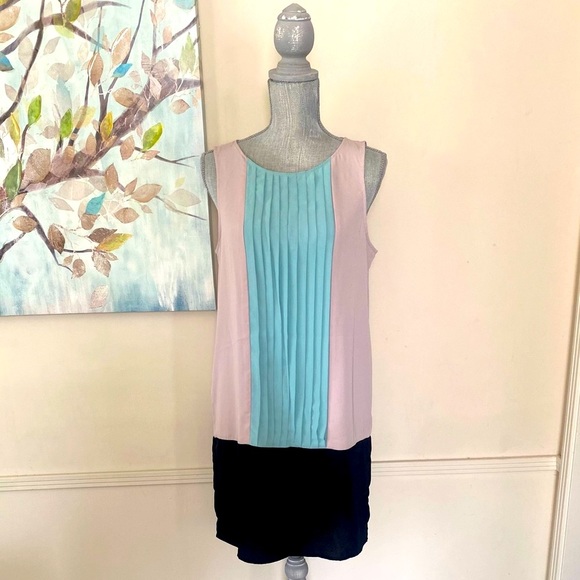 LUSH TAN BLACK AND MINT SLEEVELESS SUMMER DRESS SIZE LARGE 🌟NWT🌟 - Picture 1 of 11